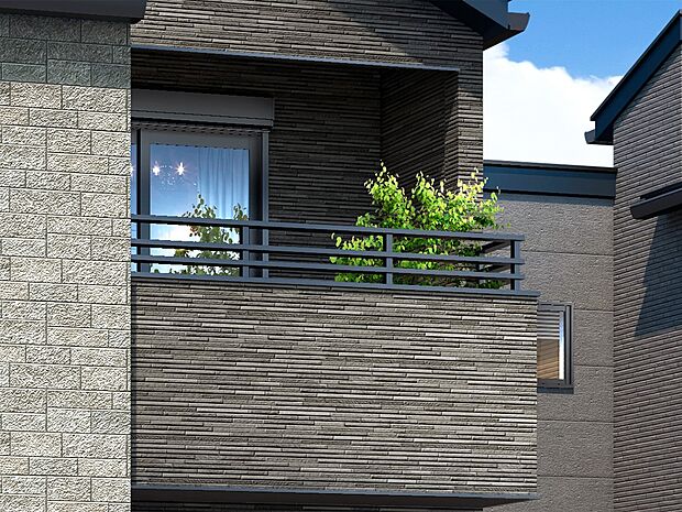 【その他画像】【インナーバルコニー】雨の日でも洗濯物安心なバルコニー。ガーデニングや気分転換のおうちカフェにも。(街並み完成予想図より)