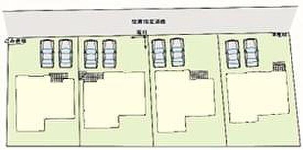カースペースは2～3台分ご用意しております