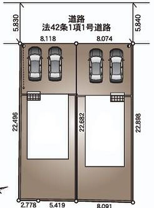 カースペースは2～3台分ご用意しております
