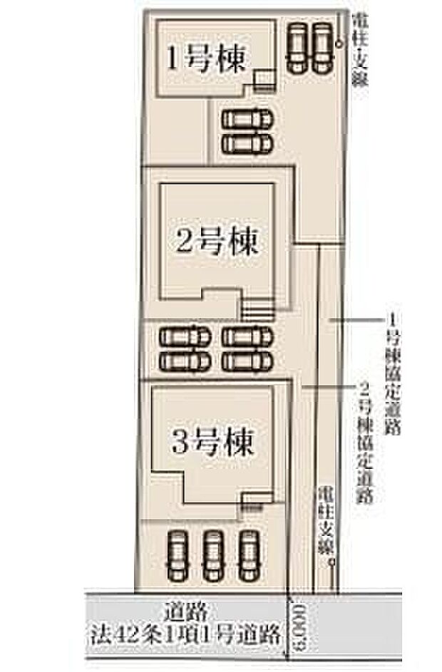 カースペースは3～4台分ご用意しております