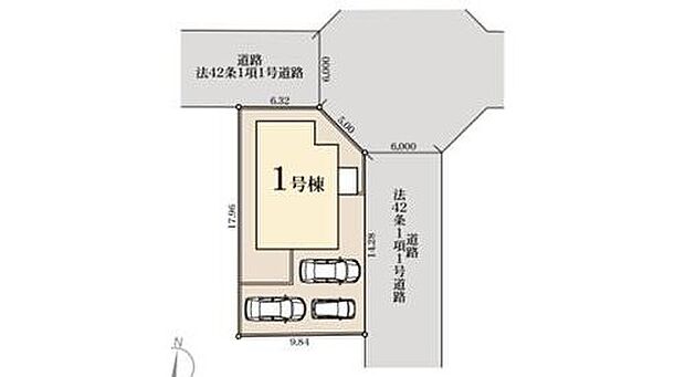 全体区画図
カースペースは2～3台分ご用意しております。