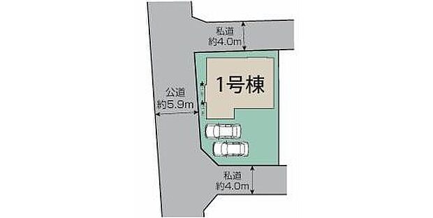 【全体区画図】カースペースは2～3台分ご用意しております！