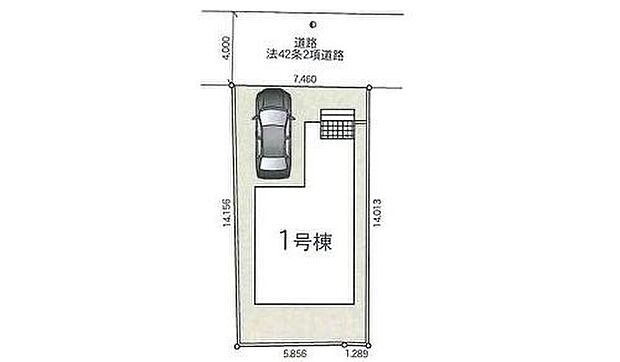 【区画図】カースペースは1台分ご用意しております