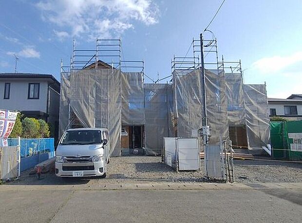 【現地外観写真】資料請求やご案内も即日対応いたします♪同じ施工例の物件見学や、完成イメージプレゼンテーションも承っております。どのような建物が建つか、間取りの広さは?など気になる点を一つ一つご説明させていただきます。