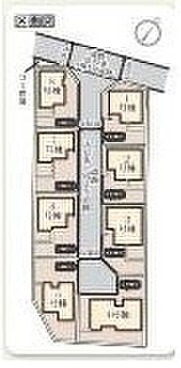 【全体区画図】カースペースは1台分ご用意しております。