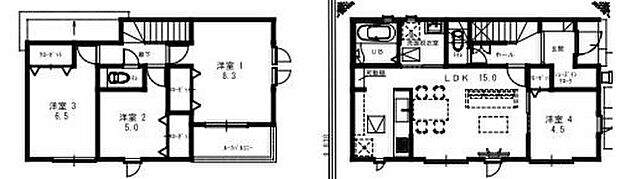【4LDK】ご家族が集うLDKは広々15帖！
シューズインクローク完備♪