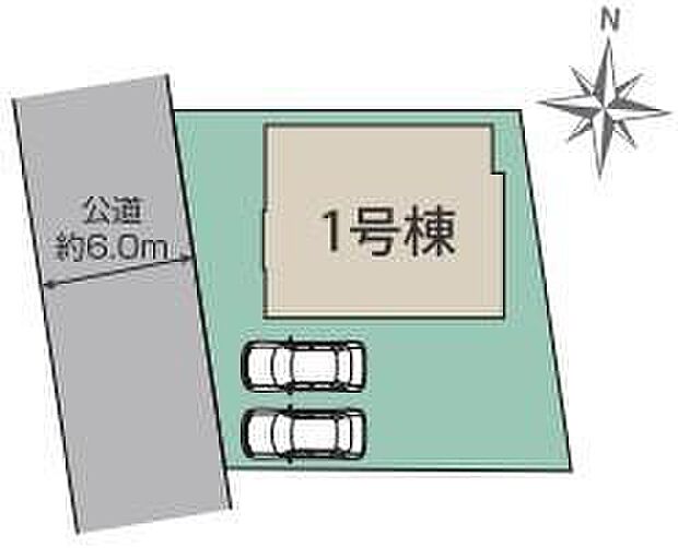 【全体区画図】カースペースは2台分ご用意しております