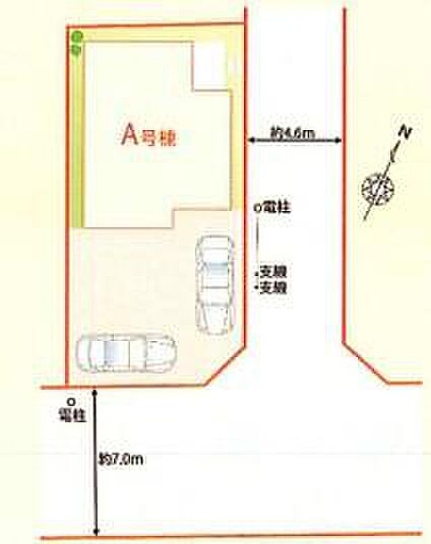 【全体区画図】カースペースは3台分ご用意しております