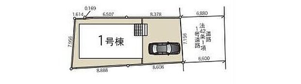 【全体区画図】カースペースは3台分ご用意しております