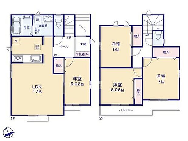 (A号棟)、価格4290万円、4LDK、土地面積141.39m2、建物面積98.74m2
