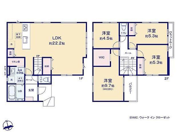 (1号棟)、価格4399万円、4LDK、土地面積101.35m2、建物面積105.12m2