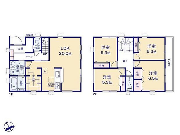 (1号棟)、価格4680万円、4LDK、土地面積110.23m2、建物面積102.68m2