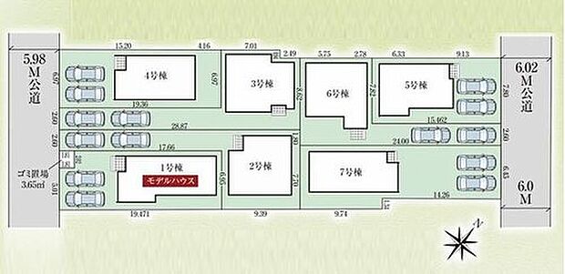 ◆北越谷駅まで徒歩23分◆鷺後小学校まで徒歩6分◆栄進中学校まで徒歩16分
◆陽当たり良好♪全７棟の新築分譲住宅
◆敷地広々36坪以上！カースペース２台