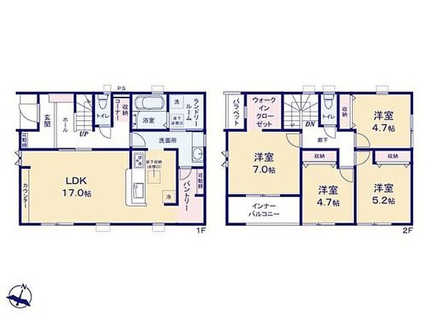 (1号棟)、価格5499万円、4LDK、土地面積196.47m2、建物面積112.62m2

