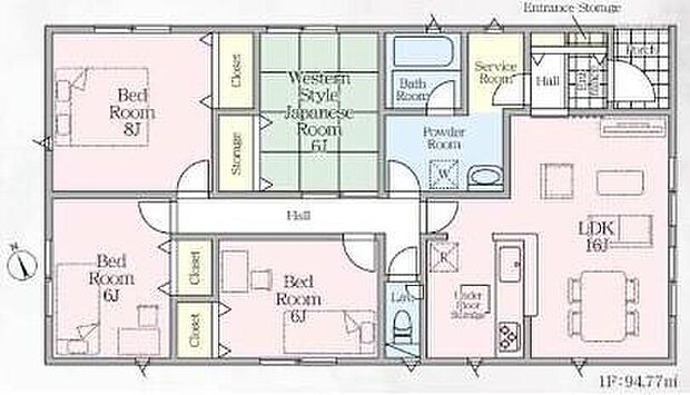 (1号棟)、価格2280万円、4LDK、土地面積272.06m2、建物面積94.77m2