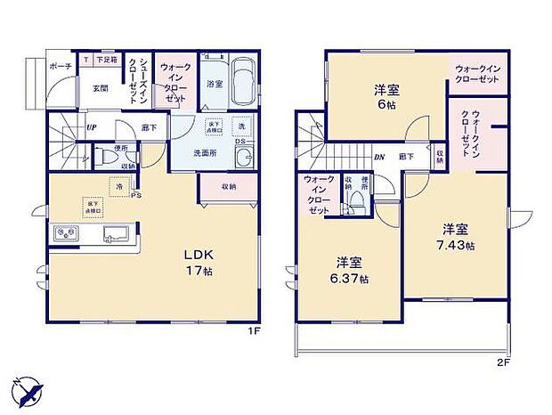 (1号棟)、価格3680万円、3LDK、土地面積100m2、建物面積101.02m2