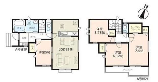 (A号棟)、価格2990万円、4LDK、土地面積108.89m2、建物面積94.19m2
