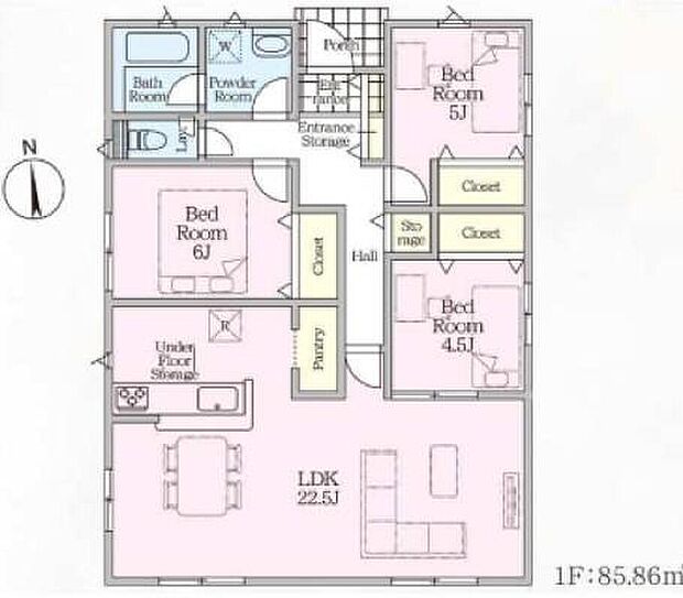 (1号棟)、価格2390万円、3LDK、土地面積191.98m2、建物面積85.86m2