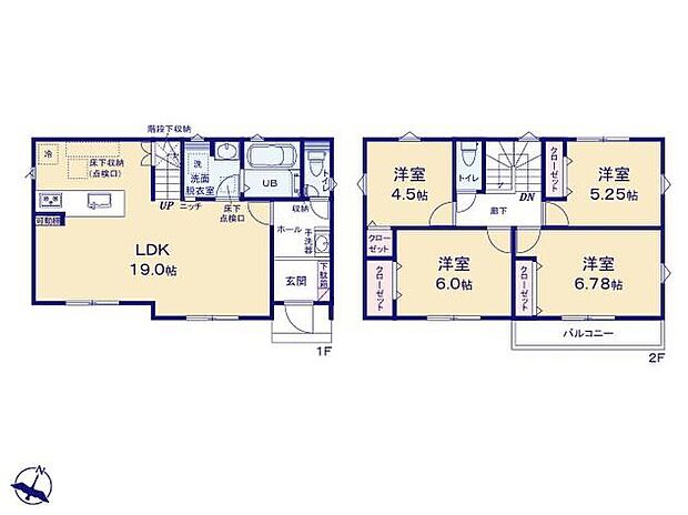 (1号棟)、価格3090万円、4LDK、土地面積108.4m2、建物面積96.88m2