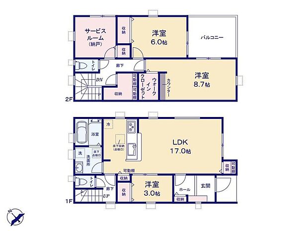 (1号棟)、価格3380万円、3LDK+S、土地面積102.61m2、建物面積100.61m2