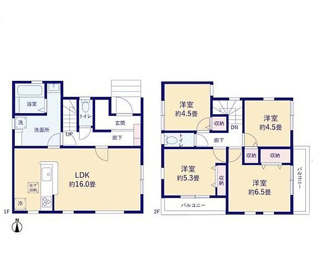 (1号棟)、価格3480万円、4LDK、土地面積100.72m2、建物面積90.72m2