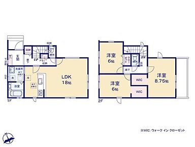 ■リビングが見渡せる対面キッチン
■動きやすいまとまった水回り設計
■全室６帖以上♪主寝室は広々8.75帖
■収納たっぷり♪２部屋にウォークインクローゼット
■冷暖房効率を高める全居室LOW-E複層ガラス採用 