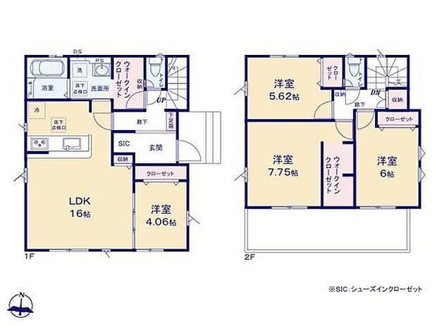 【4LDK】◆広くて明るいリビング
◆家事動線がスムーズ♪まとまった水回り設計
◆全室収納付き♪主寝室と洗面所にWICなど収納豊富
◆日当たり良好!南向きバルコニー
◆お車は並列2台駐車できます
