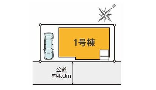 【区画図】◆北越谷駅・大袋駅まで徒歩19分◆大沢北小学校まで徒歩9分
◆陽当たり良好♪南東道路◆敷地内に駐車スペース１台分
◆お買い物も便利な閑静な住宅街です