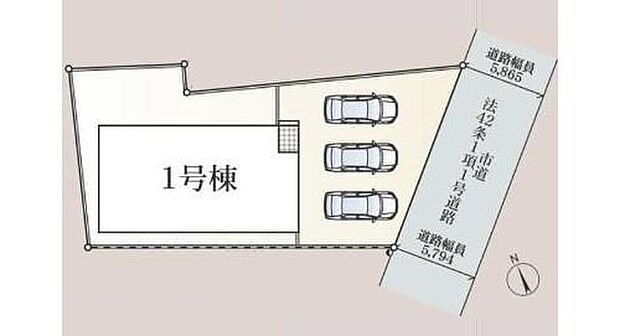 【全体区画図】◆幸手駅まで約5.4km、お車で約15分の閑静な住宅街
◆吉田小学校まで徒歩9分◆東中学校まで徒歩15分
◆敷地面積82.2坪！並列３台駐車できます