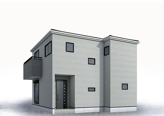 【完成予想図(外観)】どのような建物が建つか、間取りの広さはどうかなど、気になる点は丁寧にご説明いたします。資料請求やご案内は即日対応いたします。土日や平日、お仕事終わりの時間など、ご都合に合わせてご案内いたします。