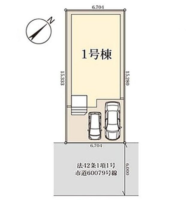 【全体区画図】◆東武伊勢崎線「新越谷」駅までバス7分「谷中町一丁目」停徒歩5分
◆出羽小学校まで徒歩8分
◆カースペース並列2台分（車種による）
◆ピアシティまで車で3分などお買い物も便利な閑静な住宅街です