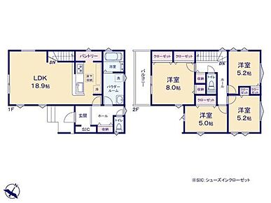 ◆広くて明るい18.9帖のＬＤＫ♪食洗機標準装備の対面キッチン
◆全居室収納付き♪玄関にＳＩＣ、キッチンにはパントリーなど充実の収納力
◆陽当たり良好♪南西向きのバルコニー 