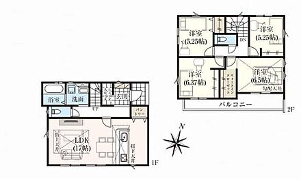 ◆4LDK×パントリー付き、片付けやすさを考えた住まい
◆17帖LDKと収納充実、家族みんなが心地よく暮らす家
◆2階4部屋の4LDK、家族それぞれの時間も大切にできる家 