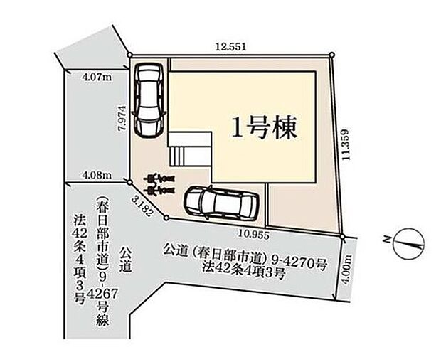 【全体区画図】◆緑豊かな公園が点在し、子育てしやすい住環境
◆スーパーやドラッグストアが身近で毎日の買い物が便利
◆小・中学校が比較的近く、通学しやすい立地