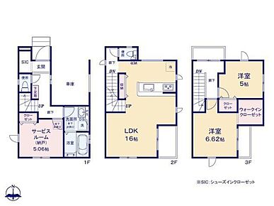 ◆広くて明るいリビング♪
◆お部屋すっきり全室収納付き♪主寝室には大容量のＷＩＣもあります
◆風通しの良い３つのバルコニー♪
◆雨の日のお出かけも便利なビルトインガレージ 