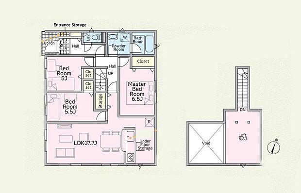 (1号棟)、価格2480万円、3LDK、土地面積199.62m2、建物面積78.57m2