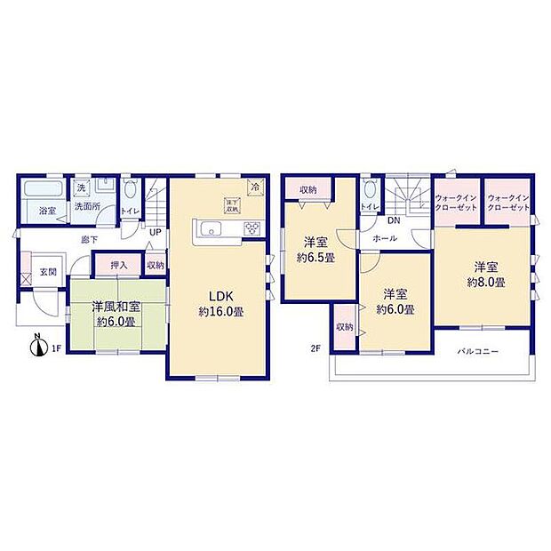 (1号棟)、価格2390万円、4LDK、土地面積194.81m2、建物面積111.78m2