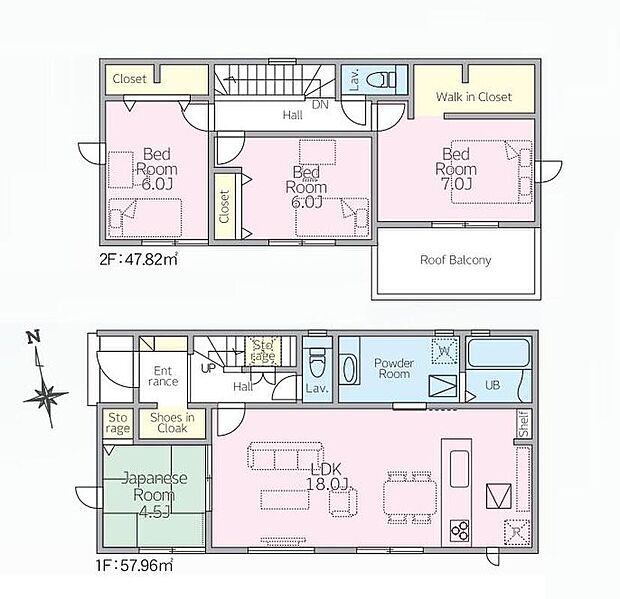 (1号棟)、価格2580万円、4LDK、土地面積187.6m2、建物面積105.78m2