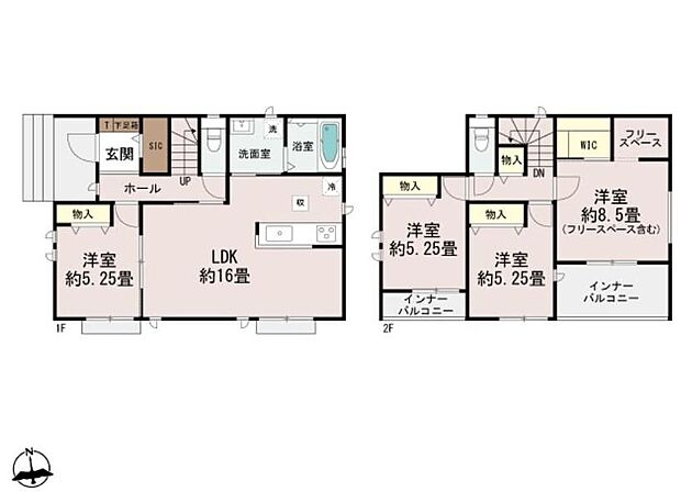 (A号棟)、価格4290万円、4LDK、土地面積187.1m2、建物面積98.12m2 
