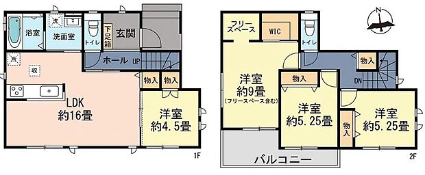 (A号棟)、4LDK、土地面積170.2m2、建物面積96.88m2