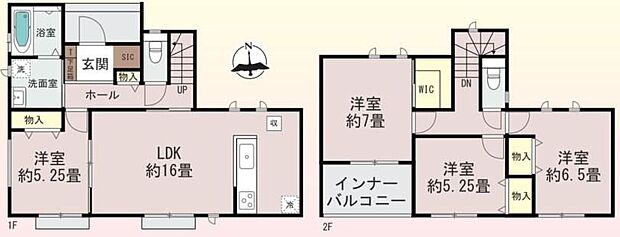 (A号棟)、4LDK、土地面積219.21m2、建物面積103.92m2