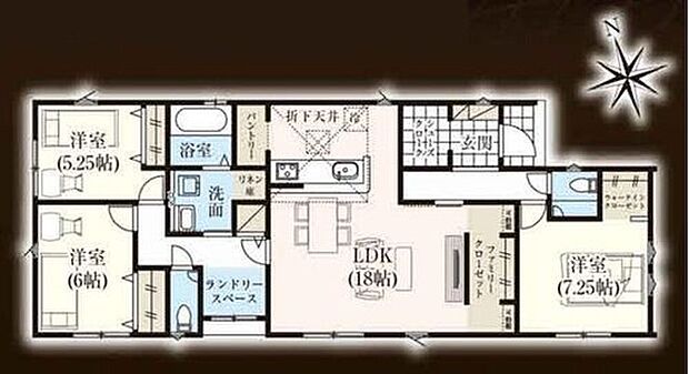 【3LDK】人気の対面式キッチン♪
WICやSC、パントリーなどプラスアルファの収納もしっかり確保！
豊富な収納でお部屋を広く使えそうです♪