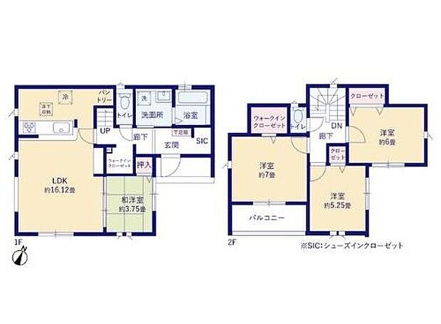 【4LDK】◇来客用にもお子様の遊び部屋としても利用できる和室付き♪
◇SIC、WIC、FC、Pantryなど収納スペースが豊富な間取り♪
◇急な雨でも安心なインナーバルコニー付き♪