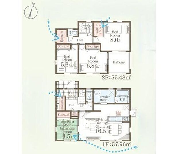 【4LDK】人気の対面式キッチン♪
ストレージルームやシューズクロークなど大型収納も充実!