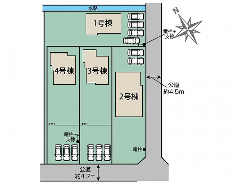 行田市長野4棟 区画図