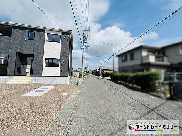 【道路を含む現地外観】北東道路は6.1~6.3m幅の公道が通ります