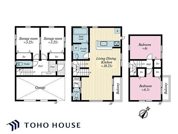 6580万円、2LDK+2S（納戸）、土地面積72.25m2、建物面積109.35m2