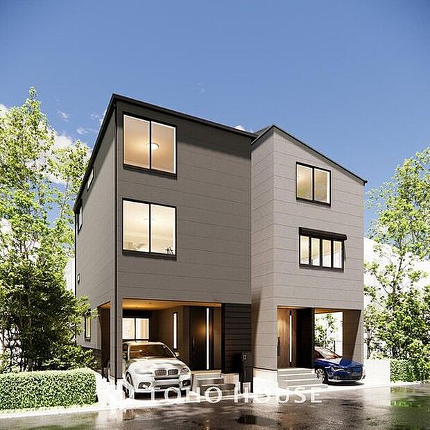 【完成予想図(外観)】今日も、明日も、この街で、きっと誰かがしあわせになる物語が描かれていくはずです。爽快な風も毎日やさしく頬をなででくれます。