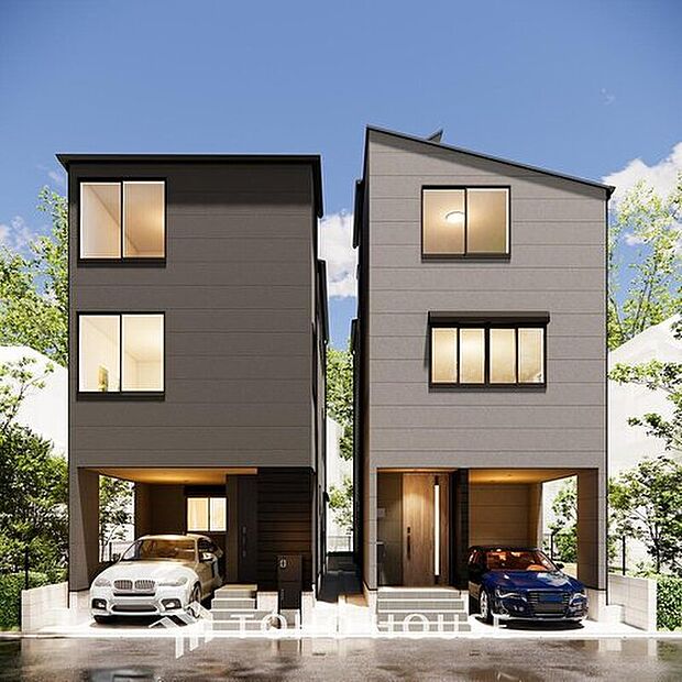 【完成予想図(外観)】19帖超えのLDK、豊富な収納、生活を彩る設備など、プラスワンのポイントが詰まった邸宅です♪♪