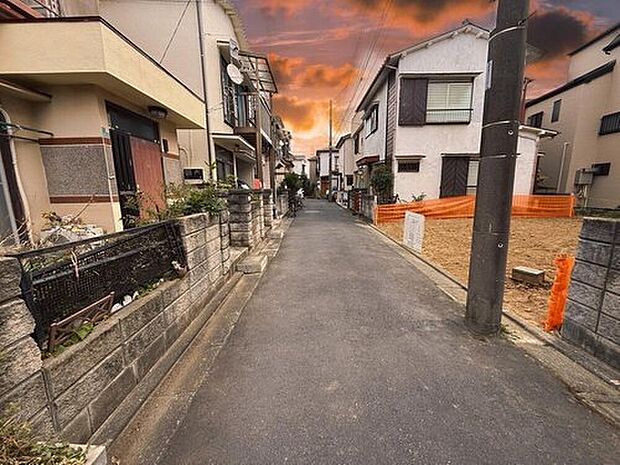 【 前面道路含む現地写真】前面道路:北3.9m